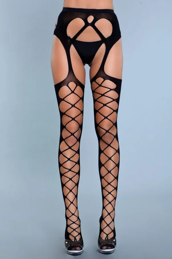 1938 In Your Mind Thigh Highs (Black)